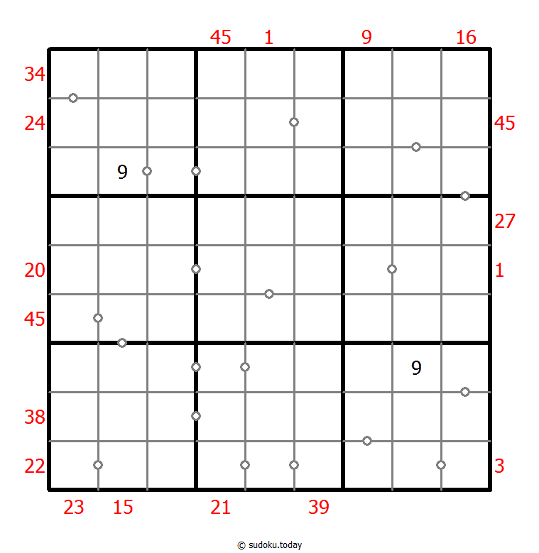 混合数独（XSum+非全标连续） #25940