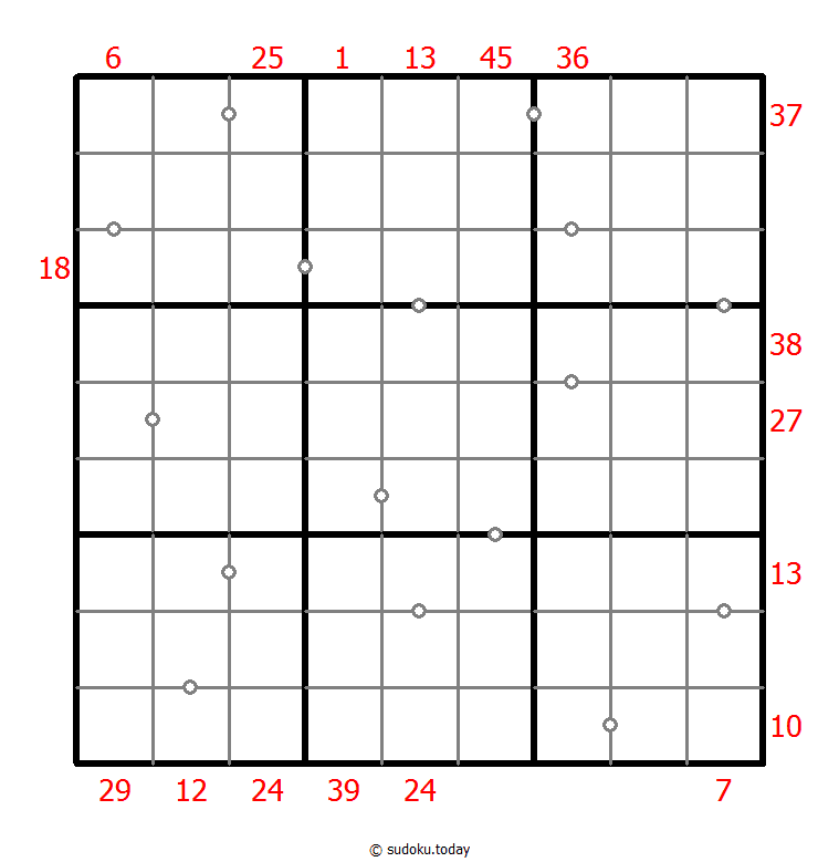 混合数独（XSum+非全标连续） #25951