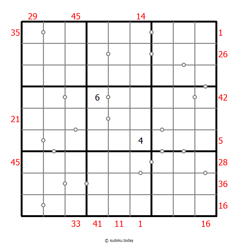 混合数独（XSum+非全标连续） #25952