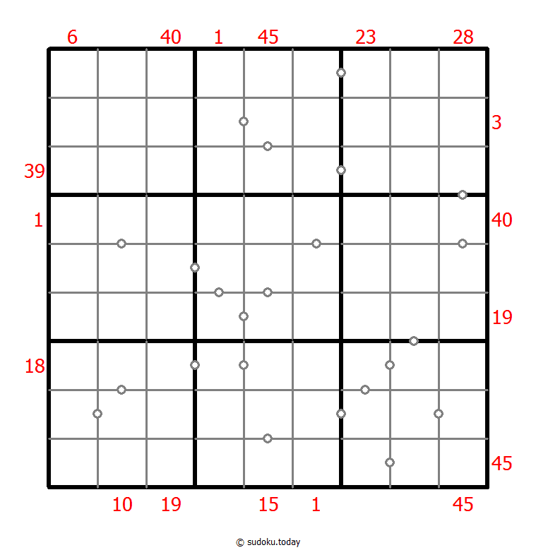 混合数独（XSum+非全标连续） #25960