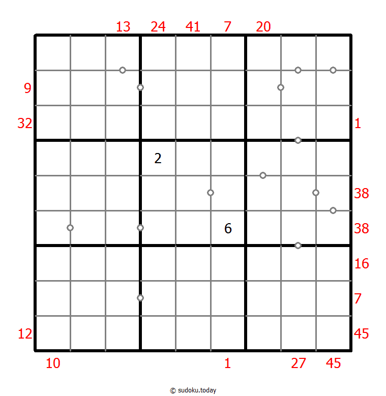 混合数独（XSum+非全标连续） #25966