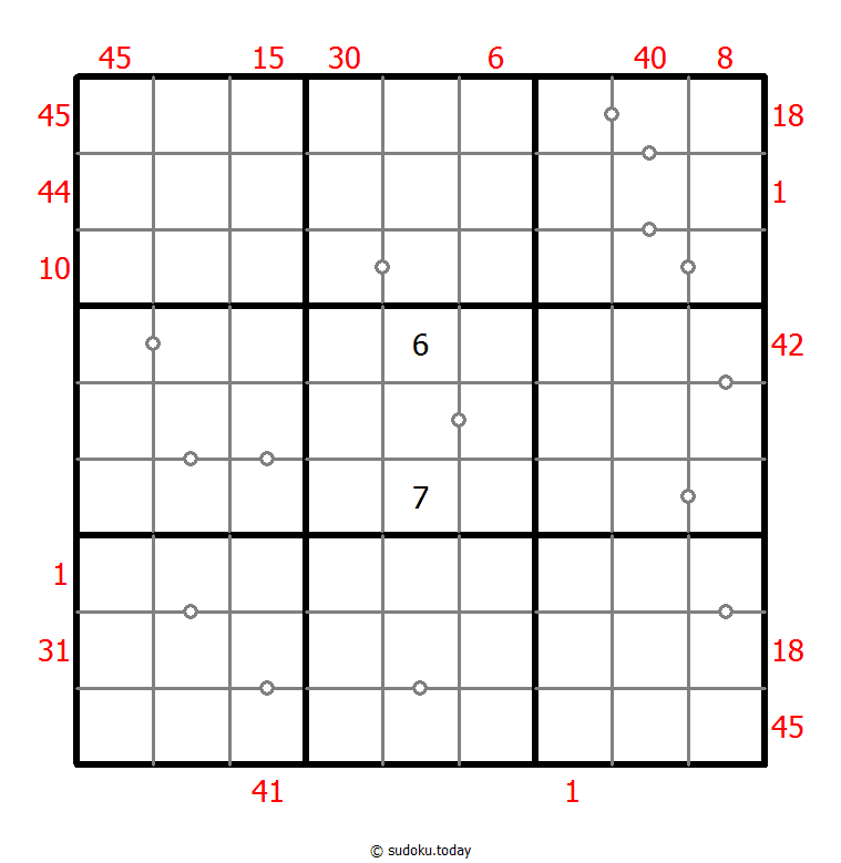 混合数独（XSum+非全标连续） #25975