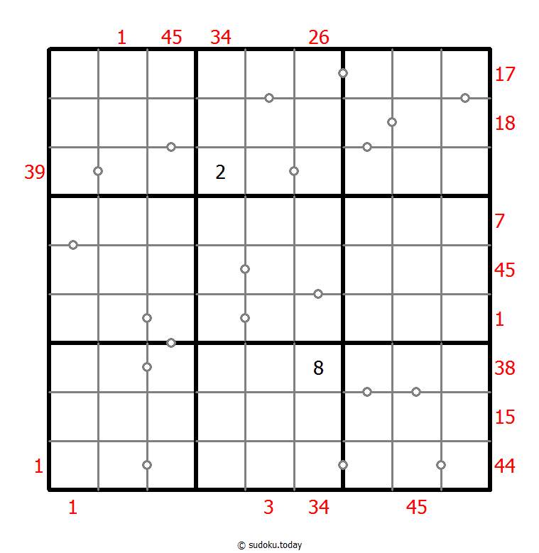 Hybrid Sudoku ( X Sums + Consecutive ) 2025年11月07日