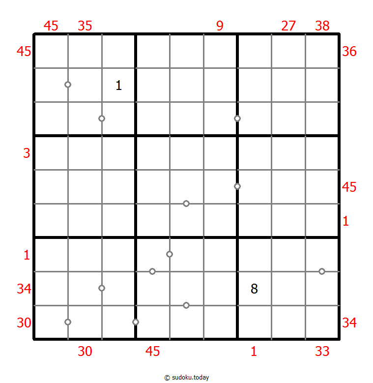 混合数独（XSum+非全标连续） #26098