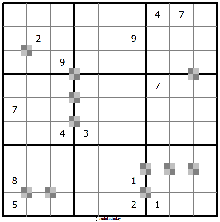 双色蛋糕数独 #65279