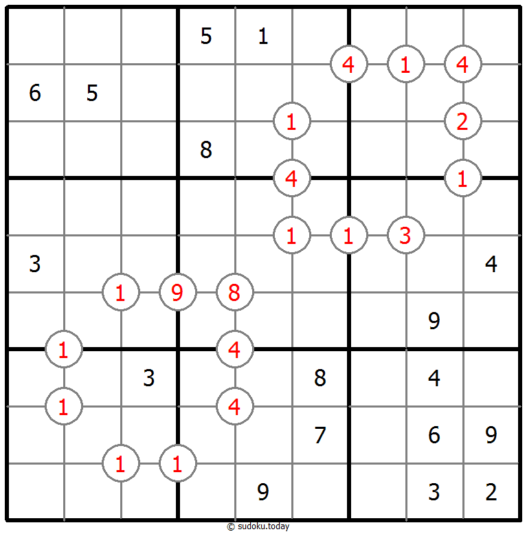 排除数独 示例题图