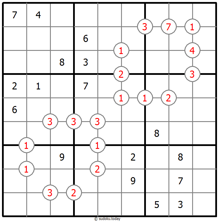 排除数独 示例题图
