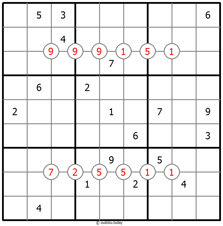 排除数独 示例题图
