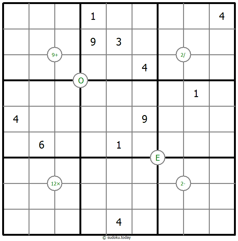 数学数独 示例题图