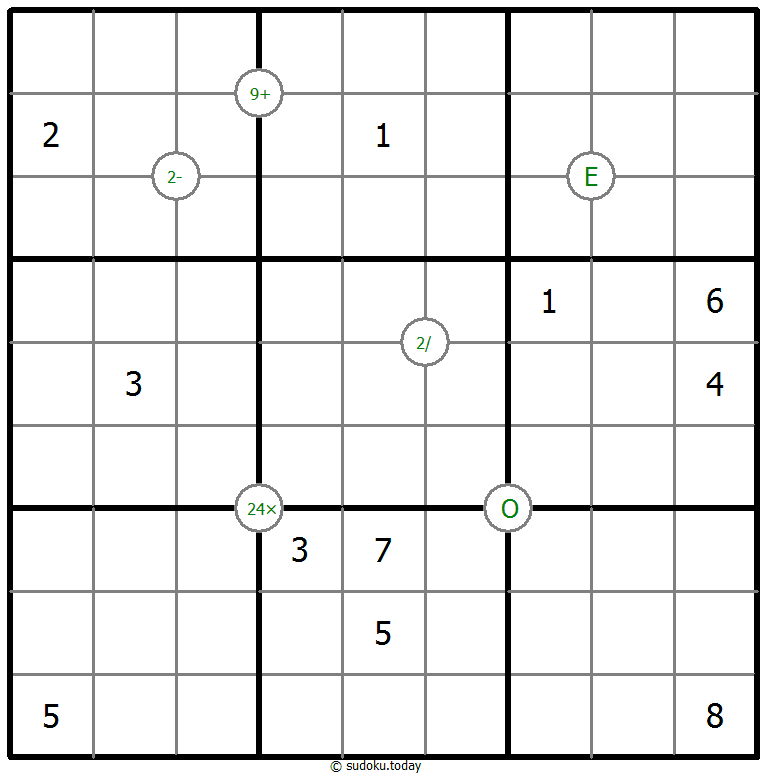 数学数独 示例题图