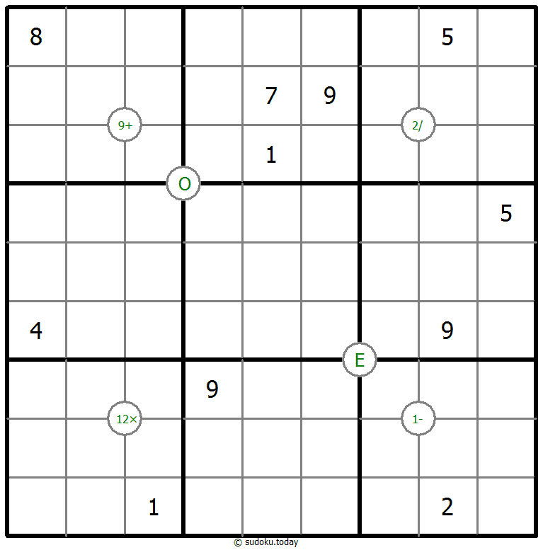 数学数独 示例题图
