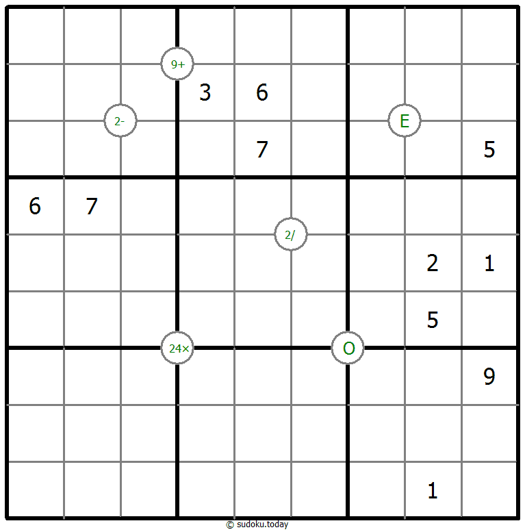 数学数独 示例题图