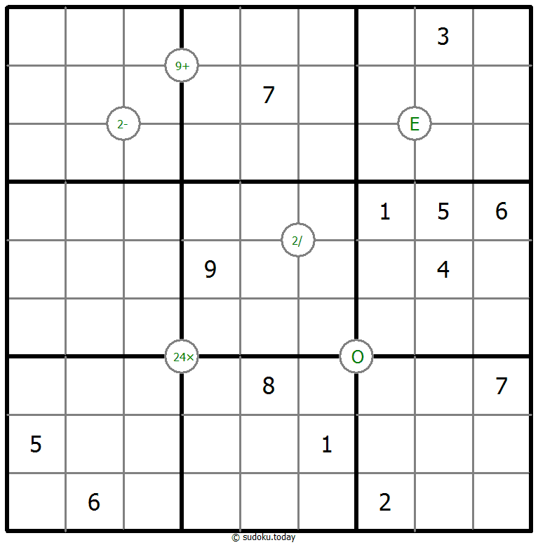 Mathrax Sudoku 2026年01月03日