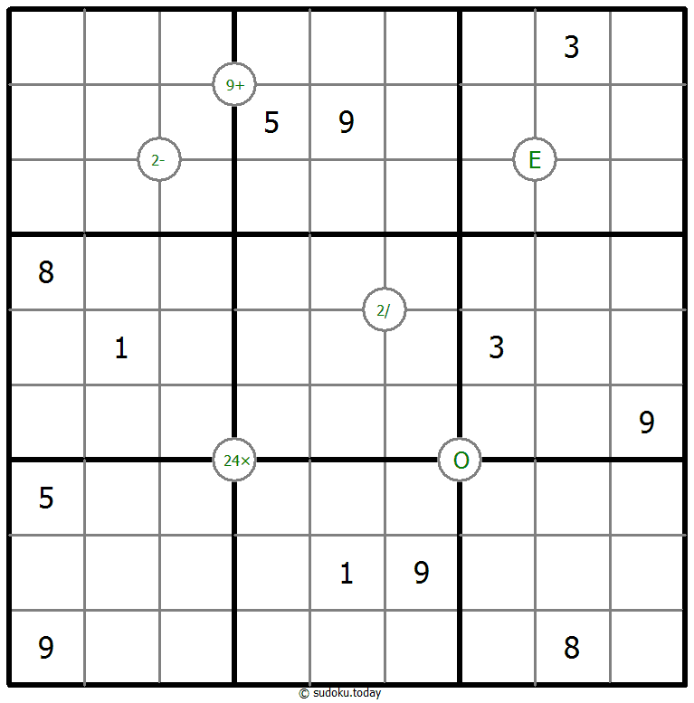 数学数独 示例题图