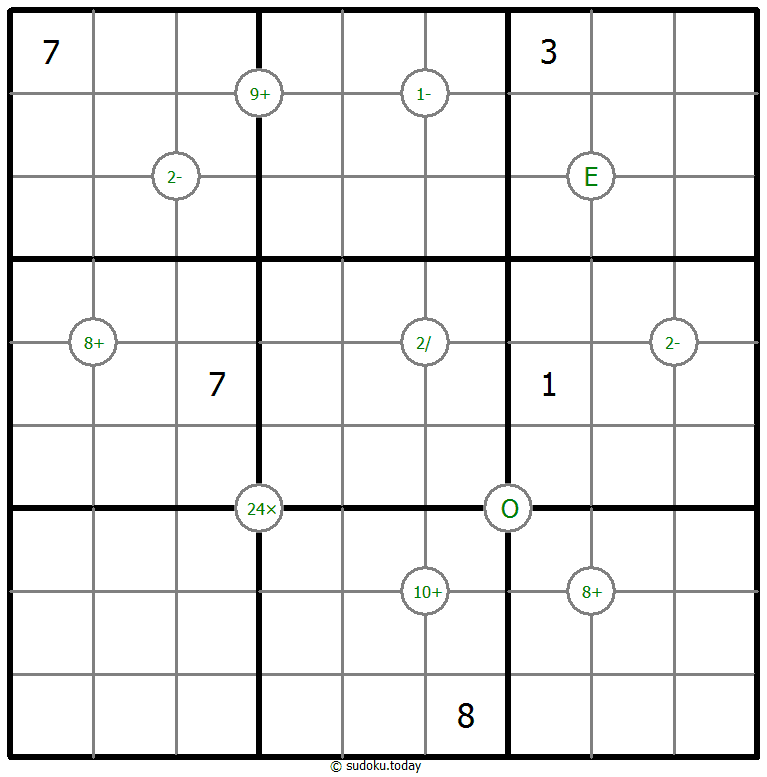 数学数独 示例题图
