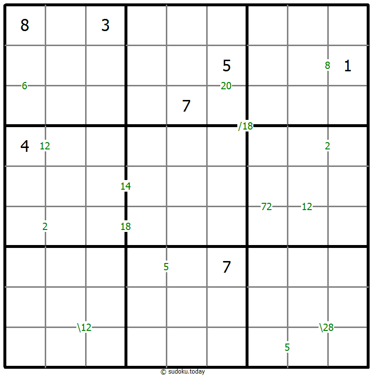 乘积数独 #60345