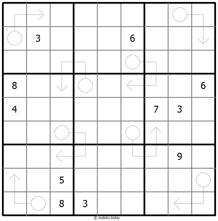箭头数独 #66702