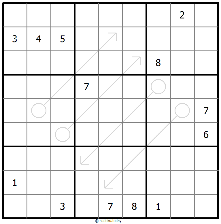 箭头数独 #66824