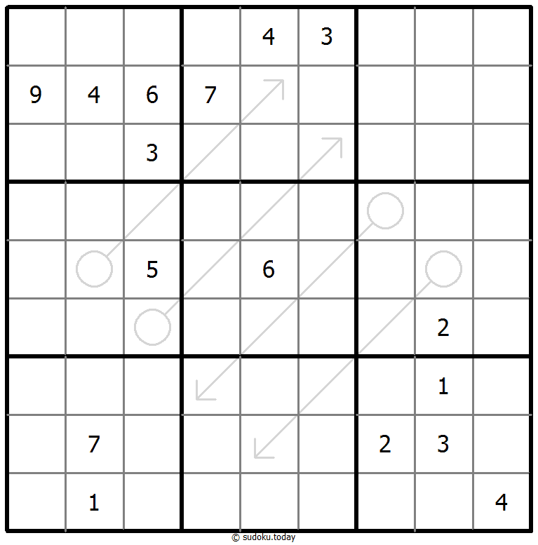 箭头数独 #66838