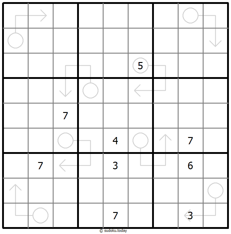 箭头数独 #66884