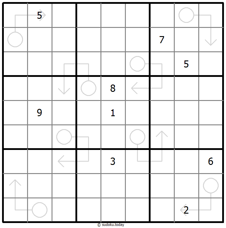 箭头数独 #66902
