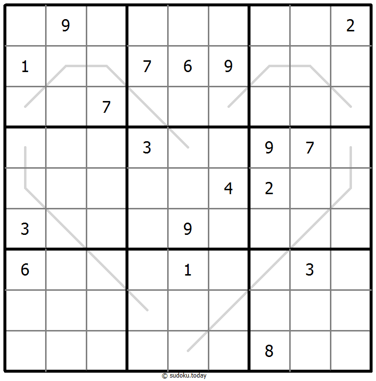奇偶线数独 #67581