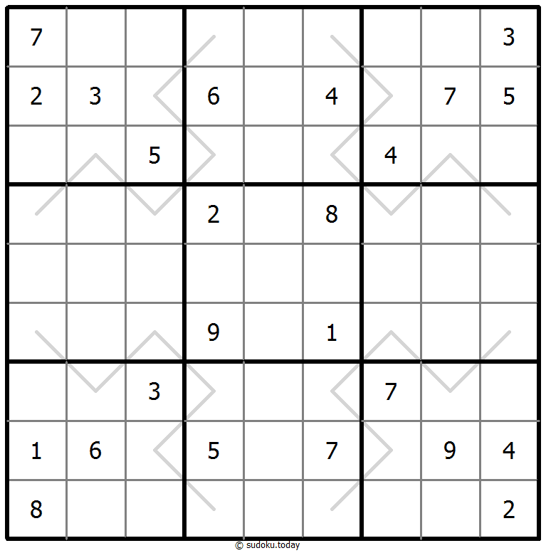 奇偶线数独 #67623