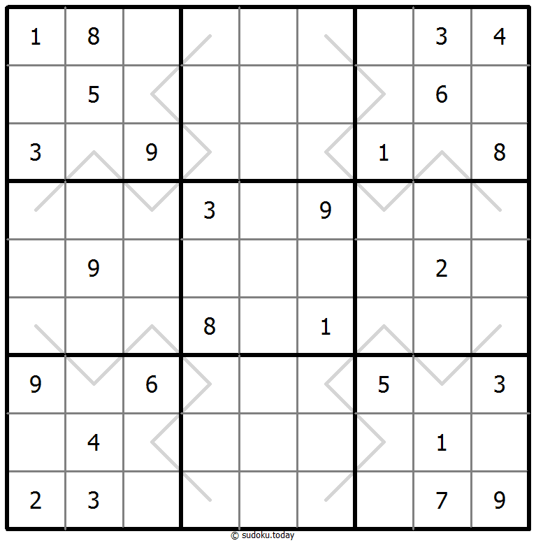 奇偶线数独 #67636