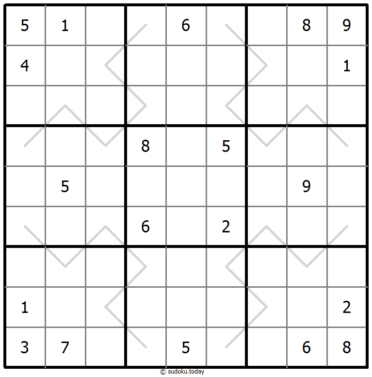 奇偶线数独 #67646