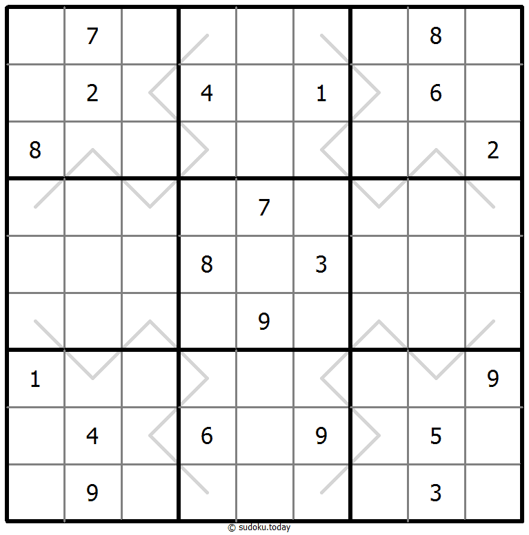 奇偶线数独 #67654