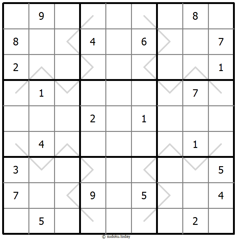奇偶线数独 #67658