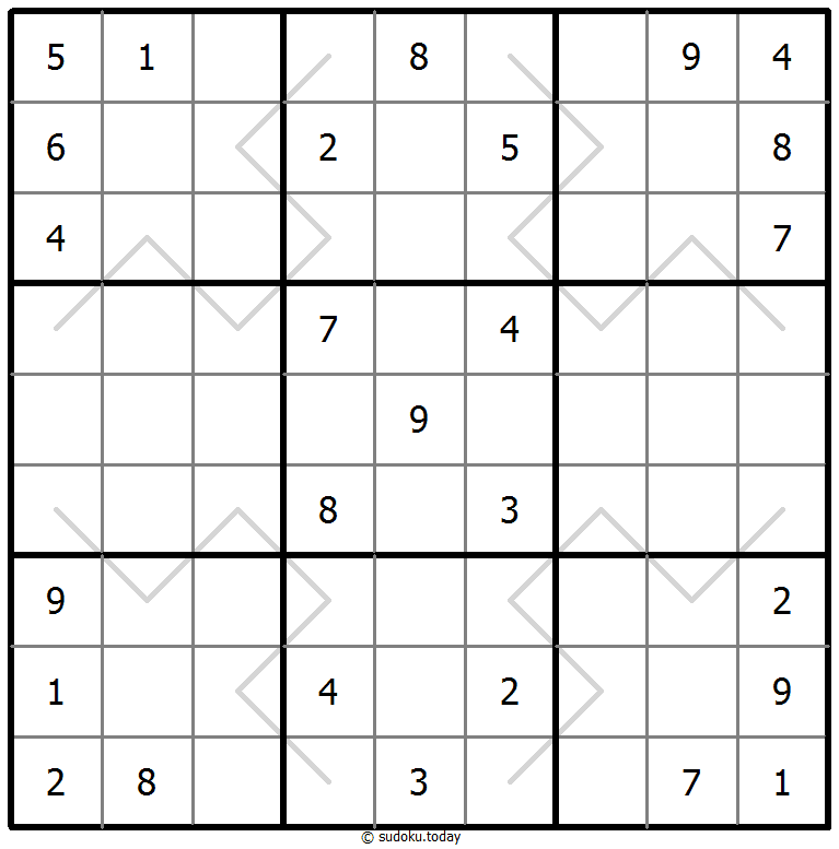 奇偶线数独 #67662