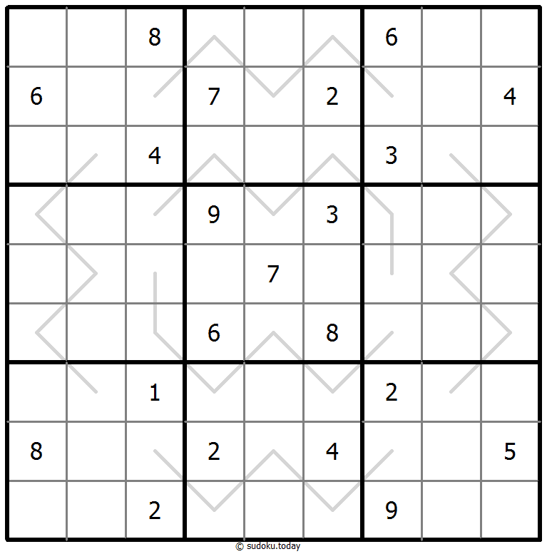奇偶线数独 #67676