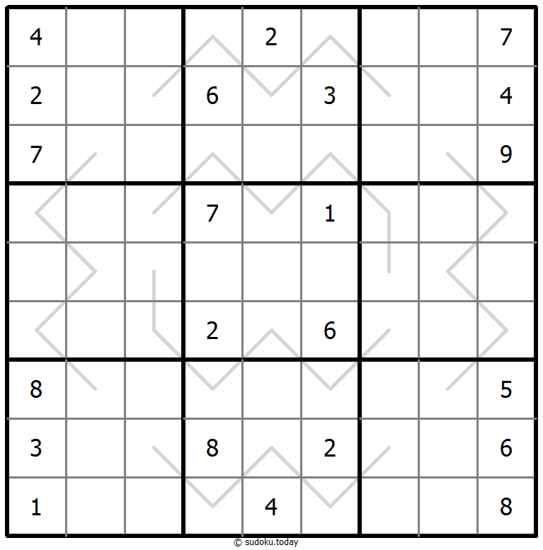 奇偶线数独 #67685