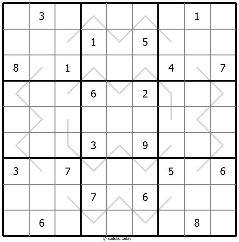 奇偶线数独 #67687