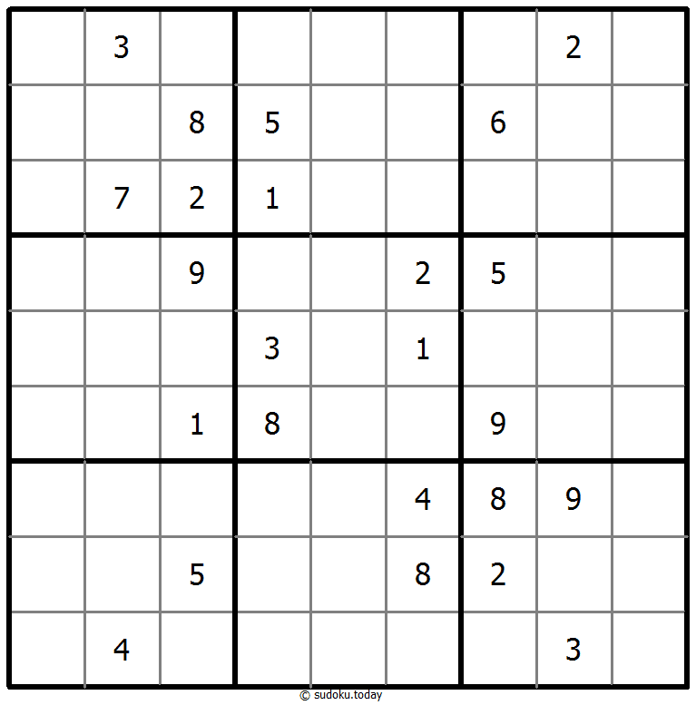 经典数独 示例题图