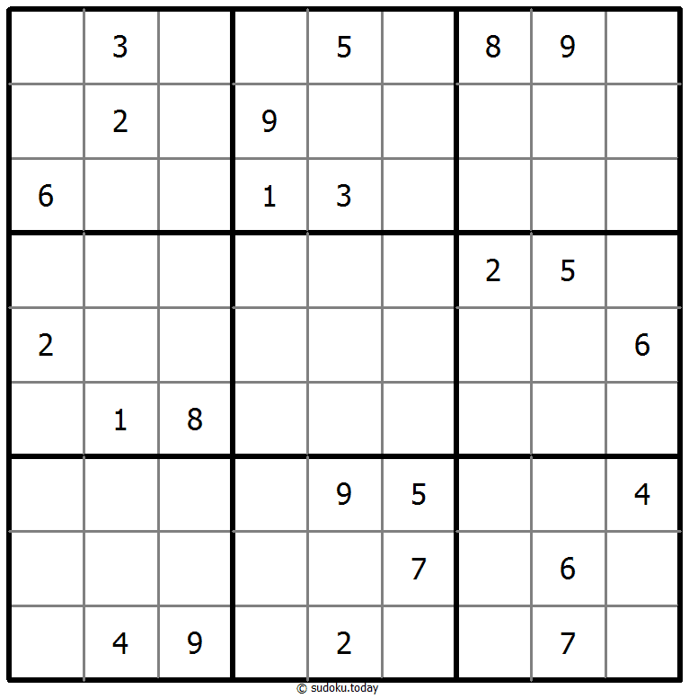 经典数独 示例题图