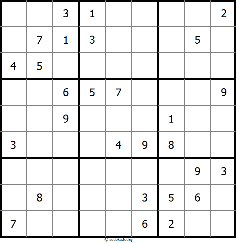 经典数独 #9749