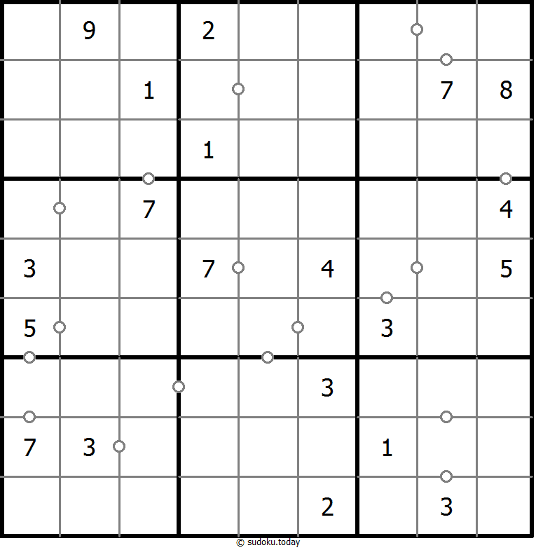 非全标连续数独 #24532