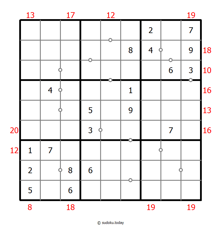 混合数独（非全标连续+边框和） #22460