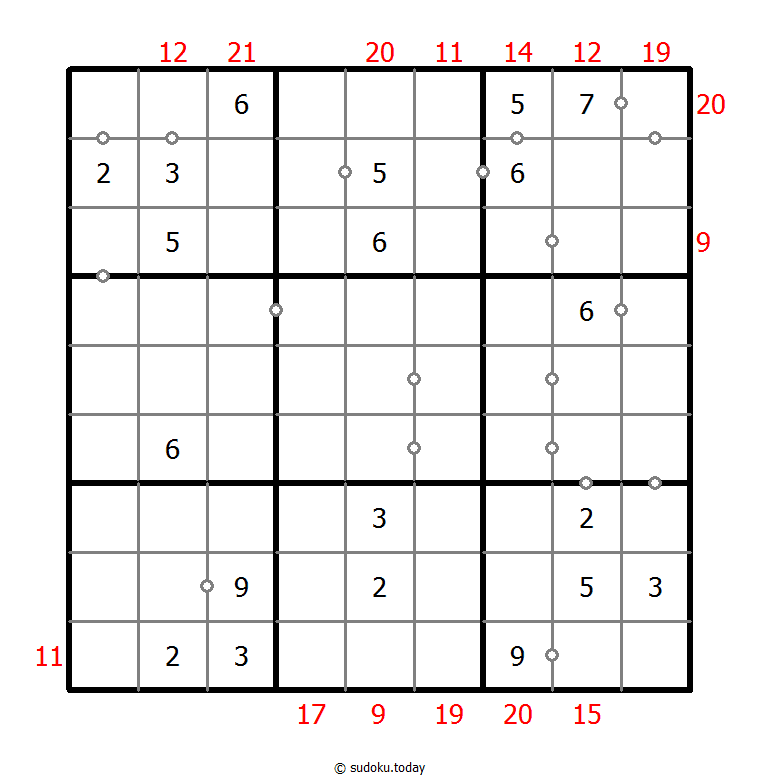 混合数独（非全标连续+边框和） #22461