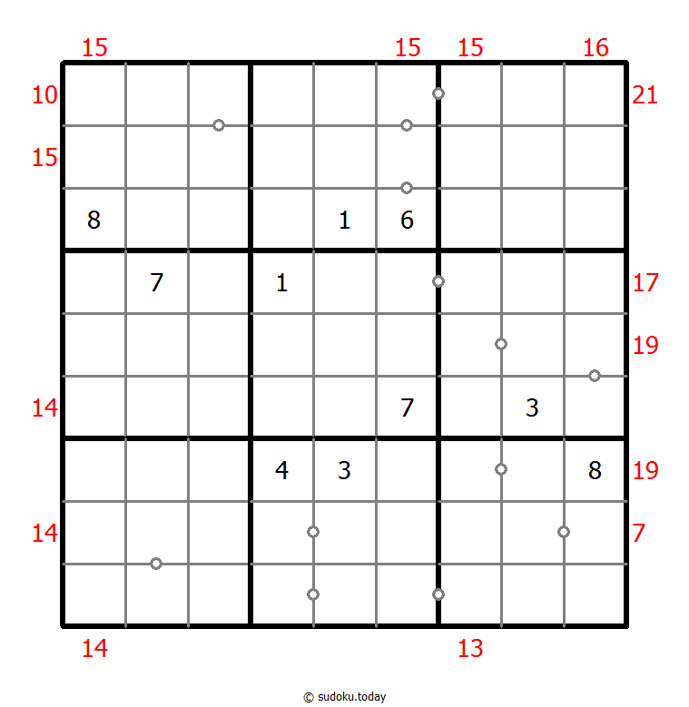 混合数独（非全标连续+边框和） #22465