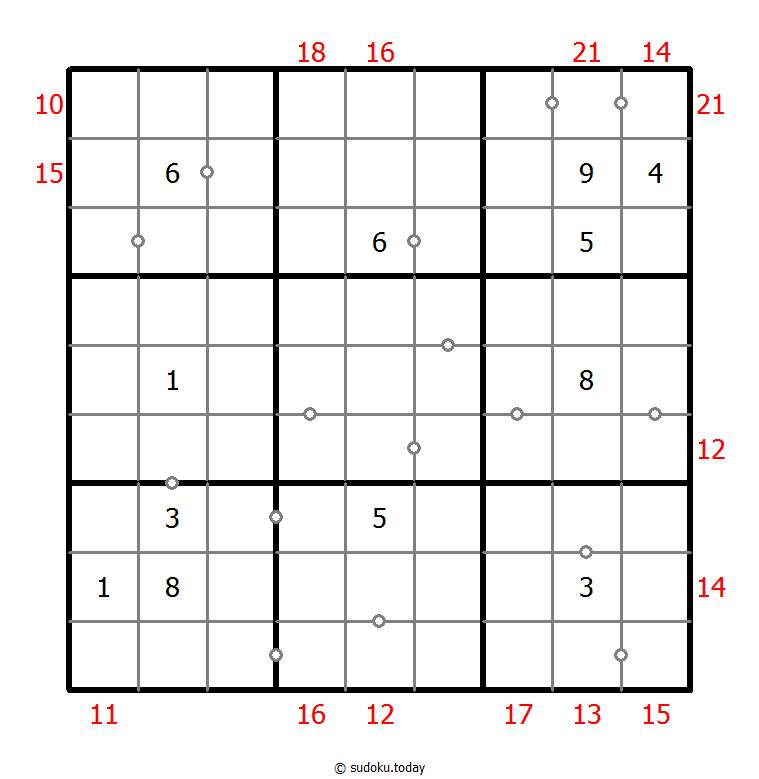 混合数独（非全标连续+边框和） #22476