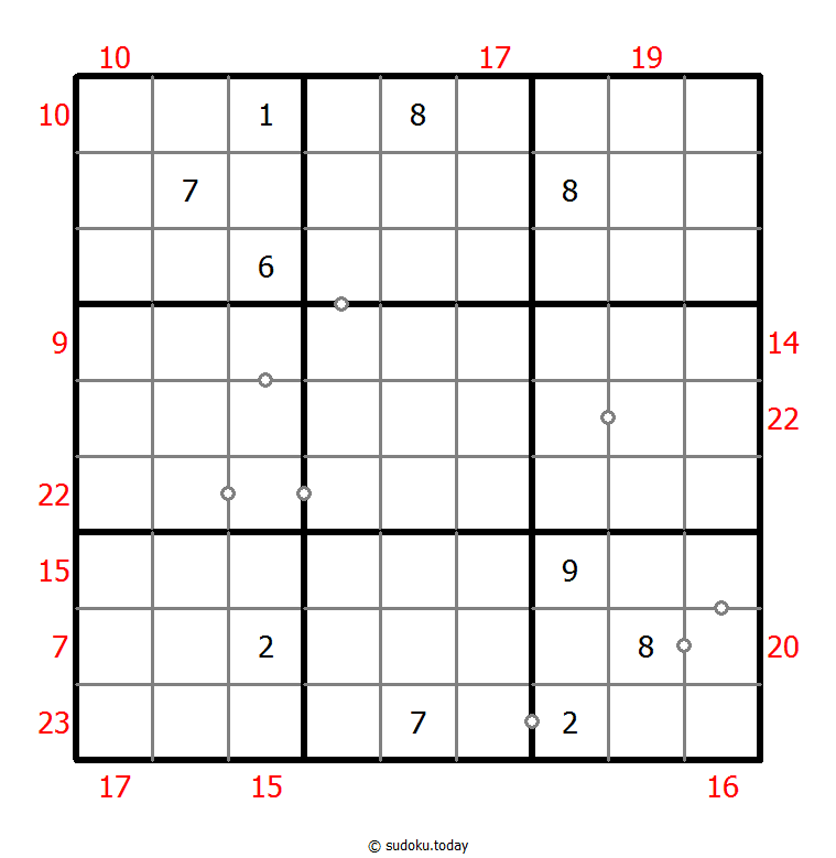 混合数独（非全标连续+边框和） #22535