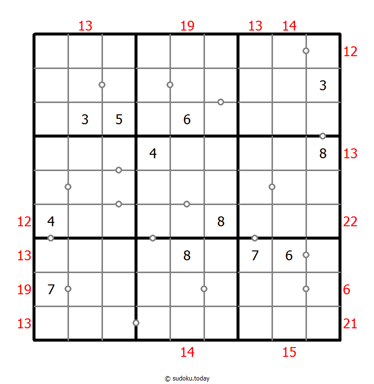 混合数独（非全标连续+边框和） #22555