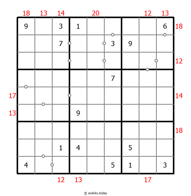 混合数独（非全标连续+边框和） #22558