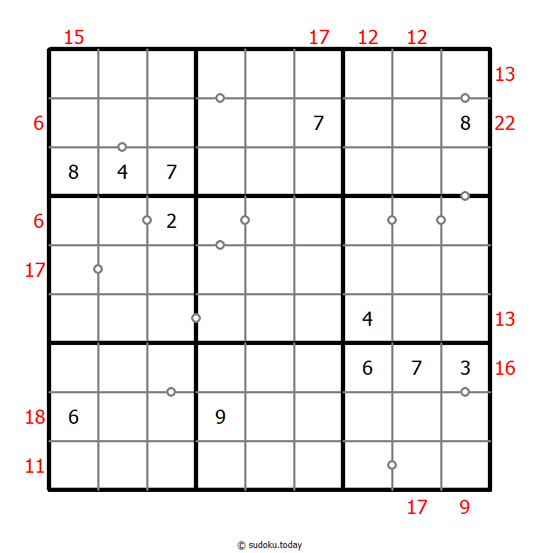 混合数独（非全标连续+边框和） #22564
