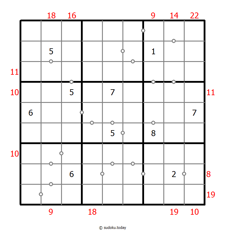混合数独（非全标连续+边框和） #22600