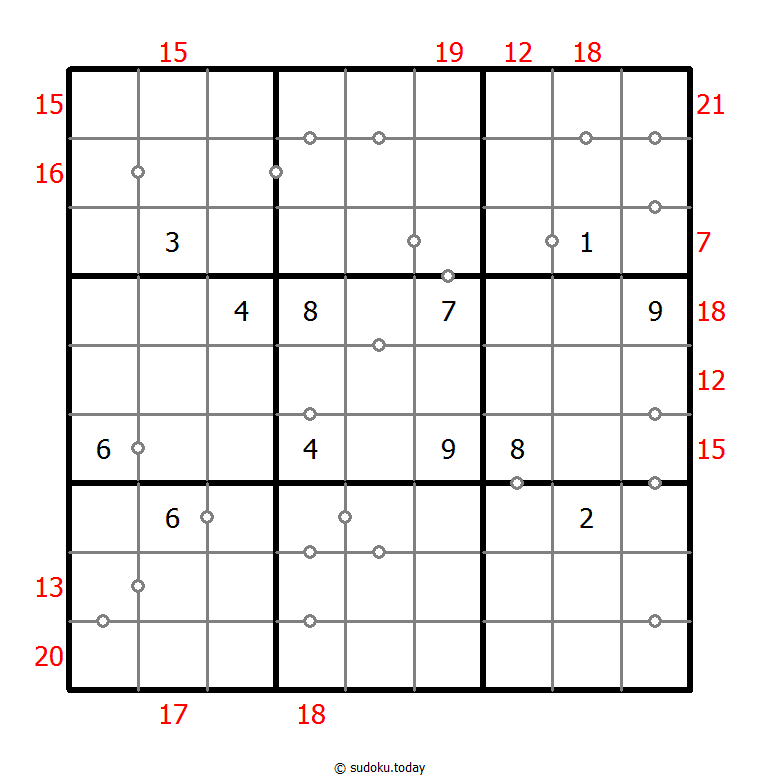 混合数独（非全标连续+边框和） #22641