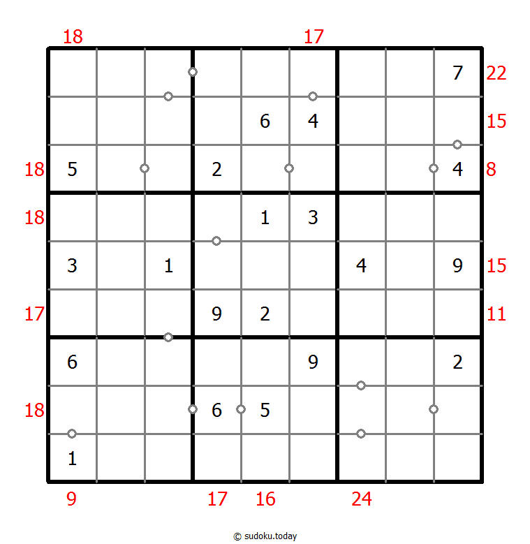 混合数独（非全标连续+边框和） #22673